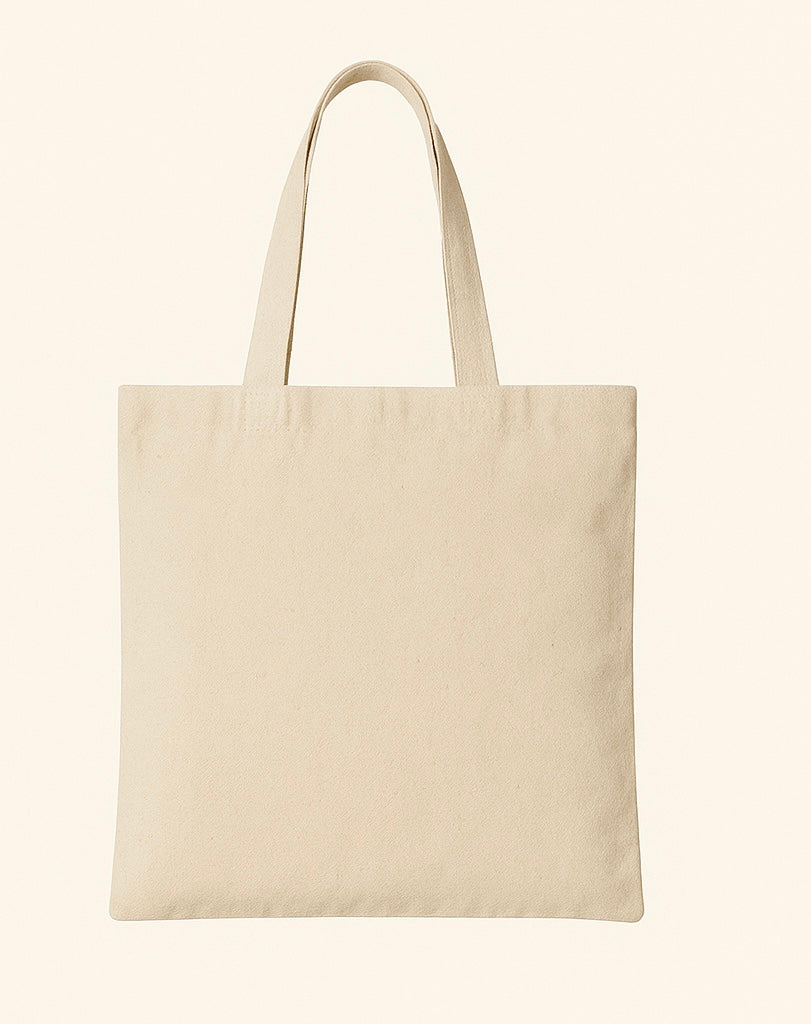 Plain Natural Cotton Tote Bags – Natural (Pack of 8) | 14x15" | Shoulder Handles | Eco-Friendly & Reusable